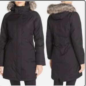 The North Face Women's Arctic Down Parka Hooded Jacket Coat Black